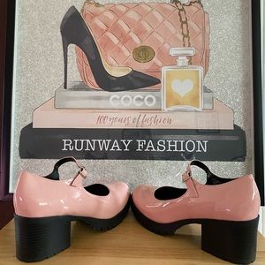 Light Pink Mary Jane pin up heels